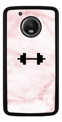 Funda Protector Para Motorola Moto Marmol Rosa Pesa Gym