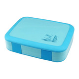 Lunch Box, Contenedor De Alimentos Para Niños Con Cubierto Color Azul 5 Espacios