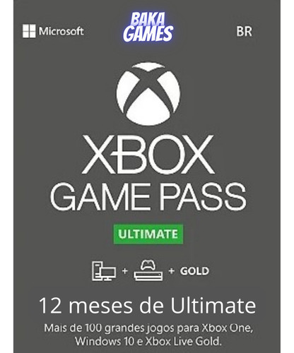 Xbox Game Pass Ultimate 12 Meses - 25 Dígitos