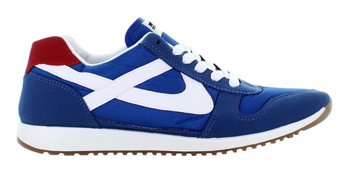 Panam Tenis Casual Azul Con Blanco Y Rojo Para Hombre 79132