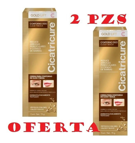 2 Pas Cicatricure Gold Lift Contorno Duo Ojos Y Labios 15g