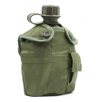 Cantimplora Anfora Táctica Militar +vaso Taza Aluminio Verde | MercadoLibre