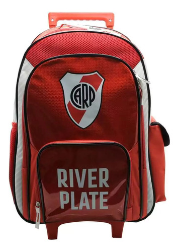 Mochila Carro River 18 PuLG Cresko - Sharif Express Color Rojo Diseño De La Tela Liso