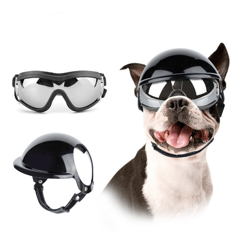 Gafas De Perro A Prueba De Viento Y Casco Para Mascotas