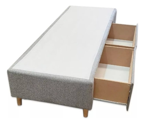 Base Sommier Chenille - Cama 1 Plaza Con 2 Cajones