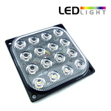 Luz Strobo 16 Led Cuadrada De 12 A 24 Volt