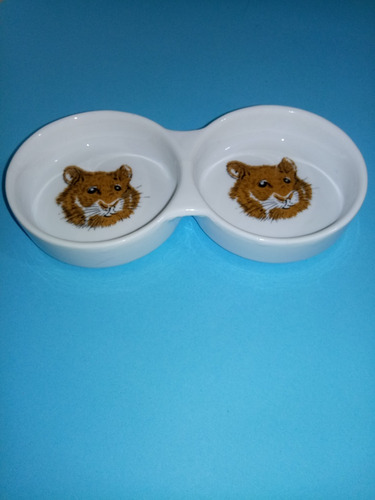 Comedouro De Porcelana Duplo Para Hamster