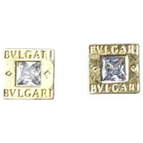 Aros Bulgari Cuadrados Plata Y Oro