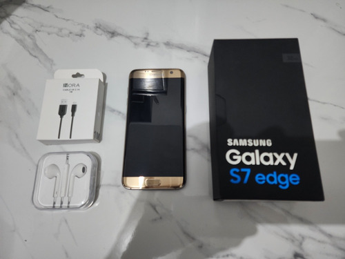 Galaxy S7 Edge Dorado Completo Con Caja