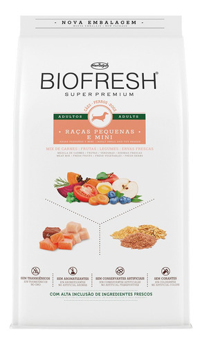 Alimento Biofresh Super Premium Biofresh Para Perro Adulto De Raza Mini Y Pequeña Sabor Carne, Frutas Y Vegetales En Bolsa De 3kg