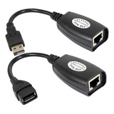 8x Extensor De Adaptador De Extensão De Cabo Usb Para Rj45 R