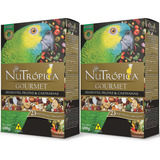 Kit 2 Nutrópica Papagaio Gourmet 600g Castanha Fruta Semente