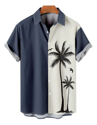 Camisa Hawaiana De Verano Con Estampado 3d De Palma De Coco