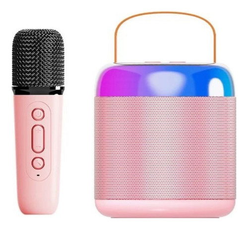 Mini Parlante Karaoke Con Micrófono Bluetooth Led Rgb