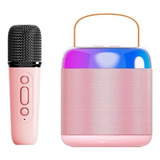 Mini Parlante Karaoke Con Micrófono Bluetooth Led Rgb