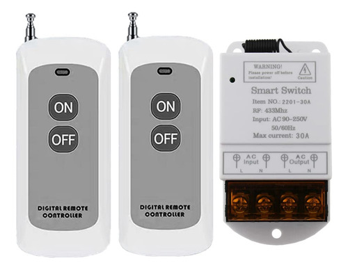 Interruptor Remoto Inalámbrico De 433 Mhz Ac 110v/120v/220v/