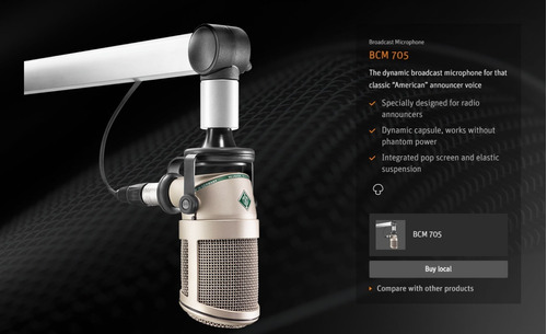 Microfono Neumann Bcm 705 Dinamico Locución 