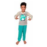 Pijama Longo Infantil Menino Personagem Inverno Manga Longa