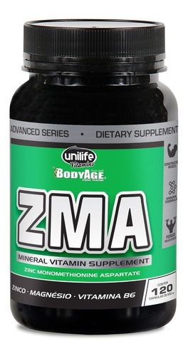 Zma 600mg Unilife Vitamins 120 Capsulas