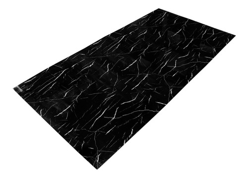 Lamina Tipo Marmol Pvc Negro Marquina 1.22 X 2.44 M