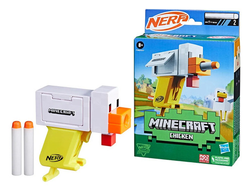 Pistola De Dardos Minecraft Chicken 2 Dardos Nerf Hasbro