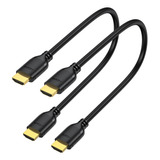 Uvooi Cable Hdmi Corto De 1 Pie, 2 Unidades, 4k 1 Pie Hdmi A