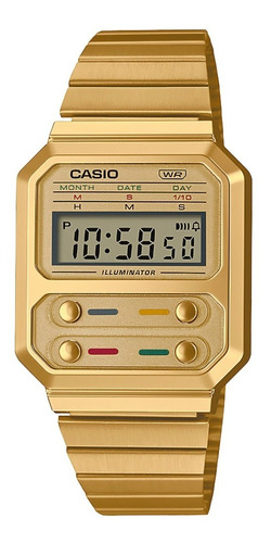 Reloj Casio Vintage A100weg-9a Original Dorado