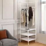 Rack Perchero Esquinero Colgador Organizador De Ropa Armable Color Blanco