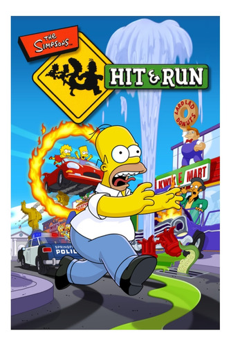 Simpson Hit And Run + Parche Latino Pc Digital Tenelo Hoy