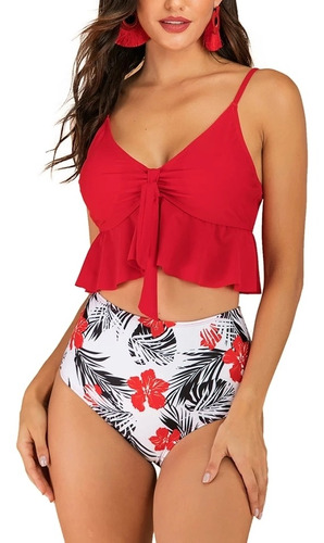 Bikini Alto Veraniego Bellísimo Tallas S A Xl.