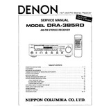 Esquema Receiver Denon Dra 385rd Dra385rd  Dra 385 Em Pdf 