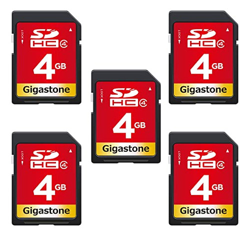 Tarjeta Sd Gigastone 4gb (5 Unidades) Para Cámara Dslr,