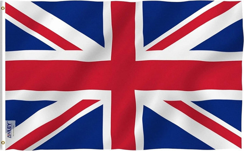 Bandera Del Reino Unido, 3 X 5 Pies, Color Vivo