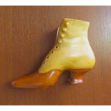 Antigua Figura En Porcelana Miniatura Zapato De Mujer