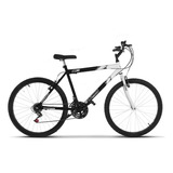 Bicicleta  De Passeio Ultra Bikes Bike Aro 26 18v Freios V-brakes Cor Preto-fosco/branco