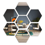 Espejo Pared Decorativo Diseño Hexagonal Tocador Hollywood