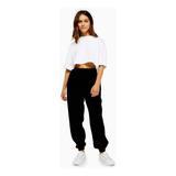 Jogger Buzo Mujer Algodón Negro