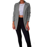 Blazer En Lino Para Mujer Corte Princesa Casual Formal Abrigo Chaqueta