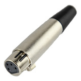 Conector Ficha Canon Hembra Xlr 4 Pin 4p P/ Cable X 2u Htec