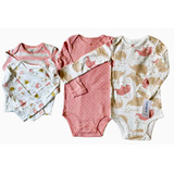 Bodys Mamelucos Carters Niña Manga Larga Pack X 4