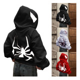 Sudadera Con Capucha Spider Punk Con Cremallera Para Mujer