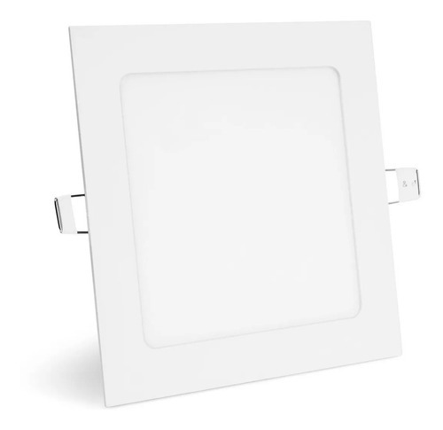 Painel Plafon Embutir Quadrado 12w Luminaria Led 6000k - 047 Cor Branco