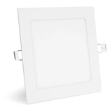 Painel Plafon Embutir Quadrado 12w Luminaria Led 6000k - 047 Cor Branco