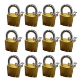 Pack De 12 Candado Pequeño Seguridad+3 Llaves Tamaño 30mm 