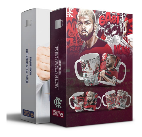 10 Artes Para Caneca Futebol Flamengo Sublimação