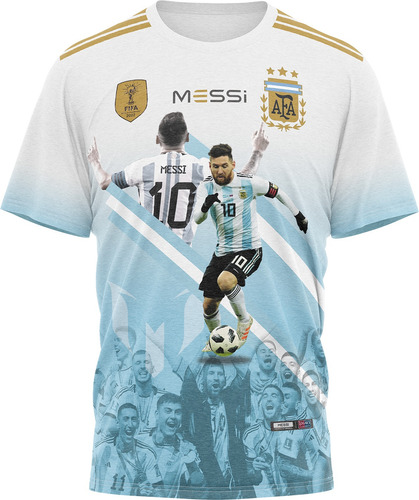 Playera Messi Argentina Para Niños. Jersey Futbol
