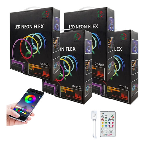 Manguera Led Neón Flex Rgb 20 Mts Resistente Al Agua App