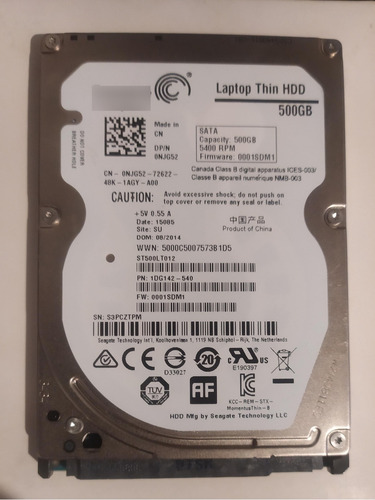 Disco Duro Interno Seagate Laptop Thin Hdd 500gb