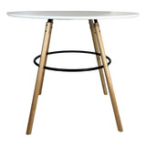 Mesa Renata Jantar Redonda 80cm Mdf Base Arco Circular Cp