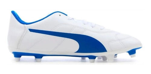 Puma Lowboot Blanco Azul Taquete De Futbol Infantil 10420502